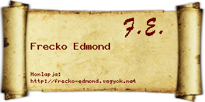 Frecko Edmond névjegykártya